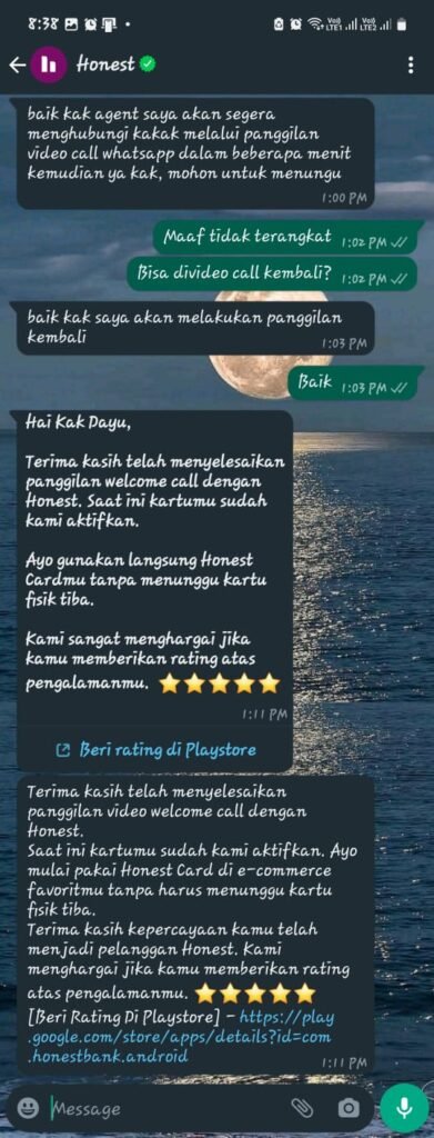 Pengajuan Honest yang Cepat